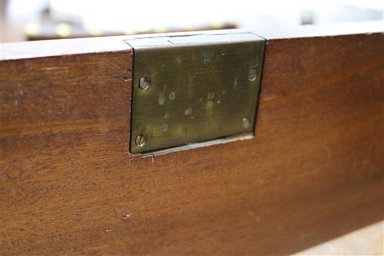 A 19th century mahogany military chest, W.100cm